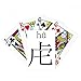 Chinesische Charaktere Komponente hu Poker Playing Magic Card Fun Brettspiel