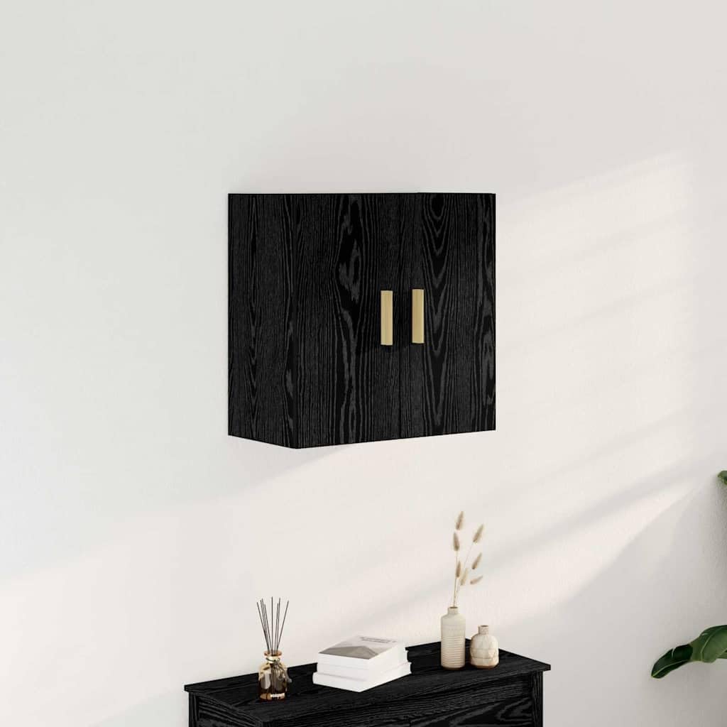 Générique Mobile da parete moderno, 60 x 30 x 60 cm, in legno di ingegneria, armadio portaoggetti con ripiani e maniglie a barre, design rettangolare minimalista per soggiorno
