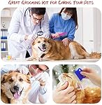 GUBCUB Pets Grooming Comb Kit for Small Dogs Puppies For Tear Stain Remover, 2-in-1 with Round Teeth to Remove Knots Crust Mucus