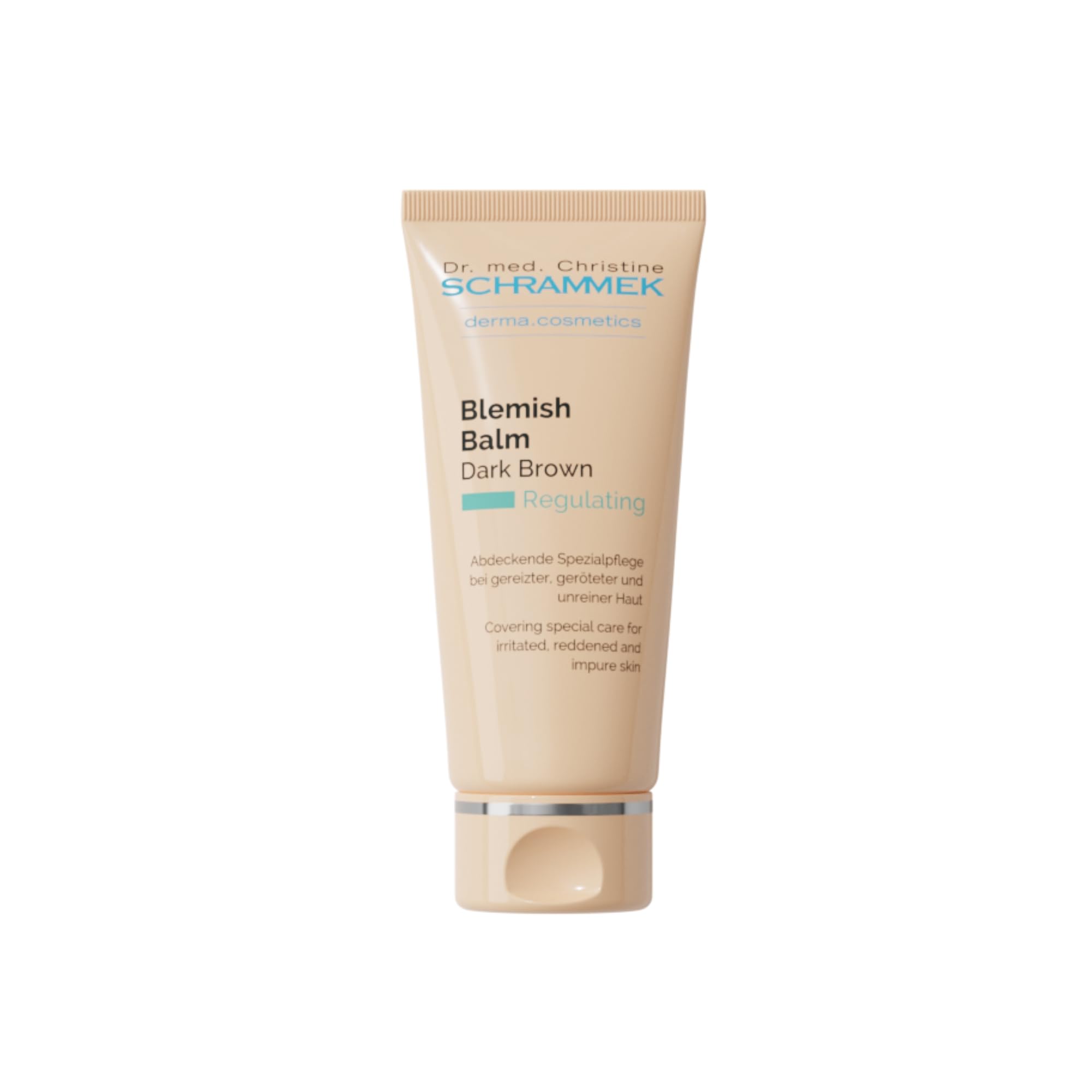 SCHRAMMEK Blemish Balm Dark Brown, 1 x 40 ml | Abdeckende Spezialpflege für gereizte, gerötete und unreine Haut, das Original seit 1967, getönte Gesichtspflege