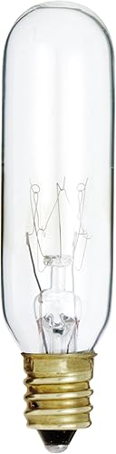Miniatura 2 de Satco S3912 - Incandescente T6 de 15 vatios; transparente; 2000 horas nominales promedio; 90 lúmenes; base de candelabro; 145 voltios, paquete de 24