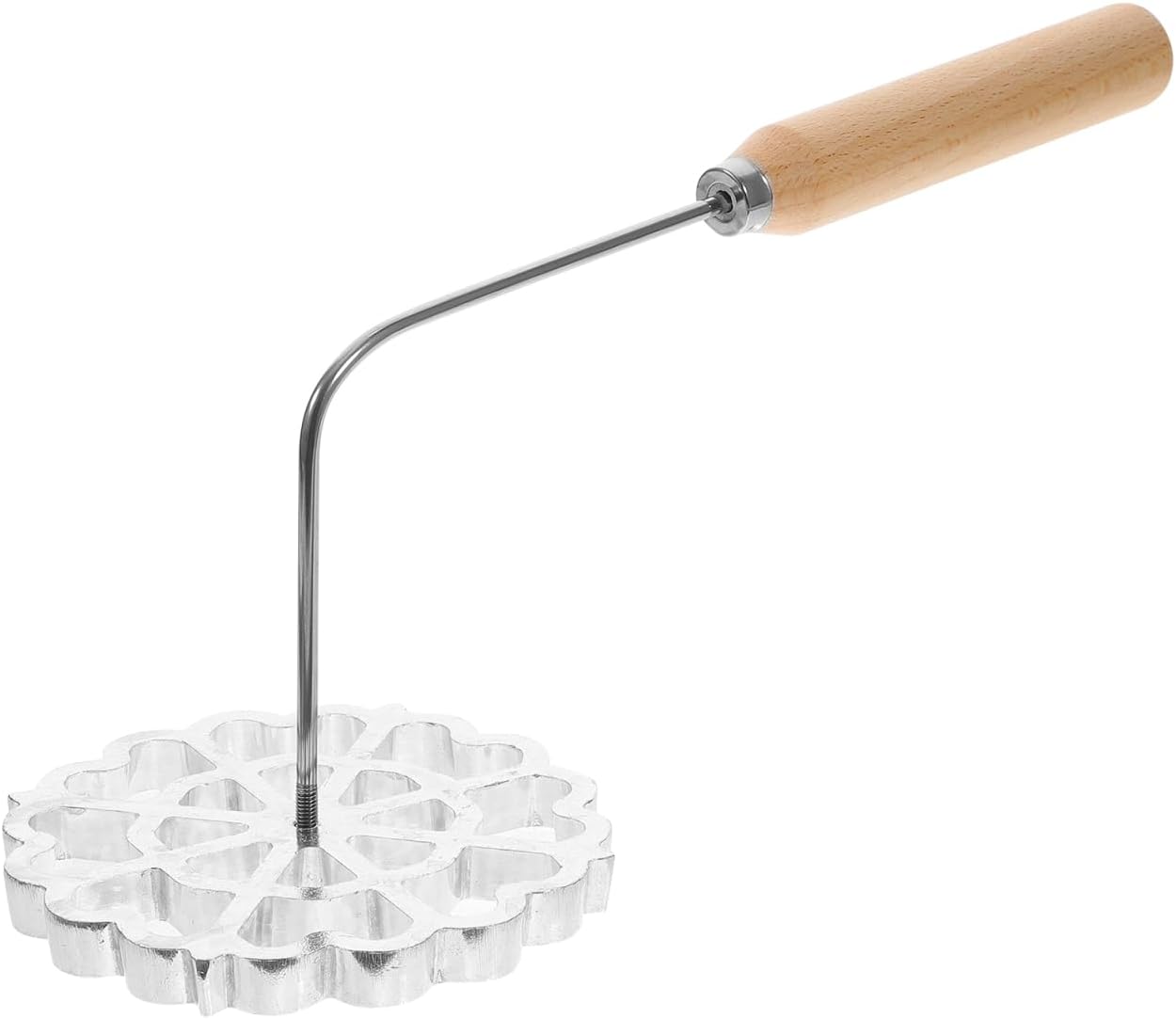 DOITOOL Bunuelos Mold with Handle, Rosette Iron Waffle Molds, Rosette Timbale Iron Set, Lotus Bunuelos Cookie Press Mould, Funnel Cake Maker Kit - 4.7 Inches