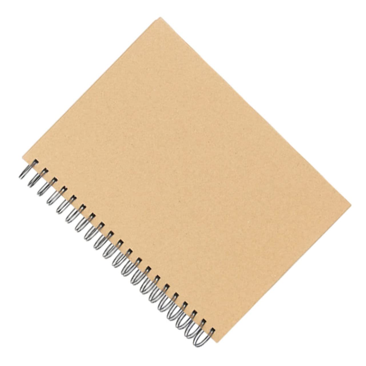 Ciieeo Skizzenbuch für Schüler und Amateure 60 Blatt Spiral Gebundenes Zeichenbuch mit Festem Einband Kraftpapier für Tinte Marker Kunst Malerei Zuhause und Unterwegs