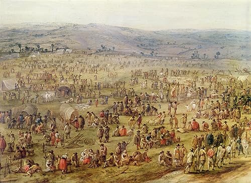 Tableau Campement militaire Robert Van Den Hoecke poster décoration chambre art mural vintage