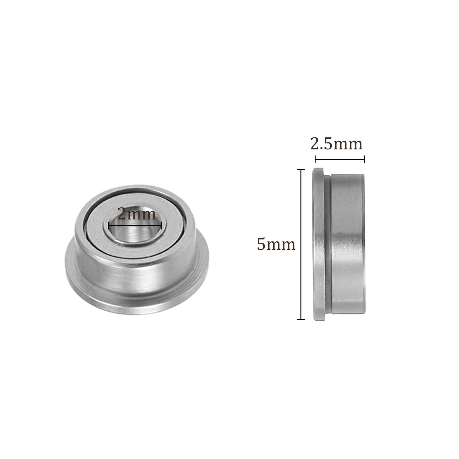 Lot De 5 Roulements à Billes 2x6x3 Mm - Acier Chromé, Double Bouclier, Pour Moteurs Et Outils - 6