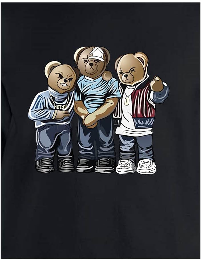 Allntrends Adult Hoodie Bears Funny Graphic Hooded Cool Novelty Casual Sweatshirt