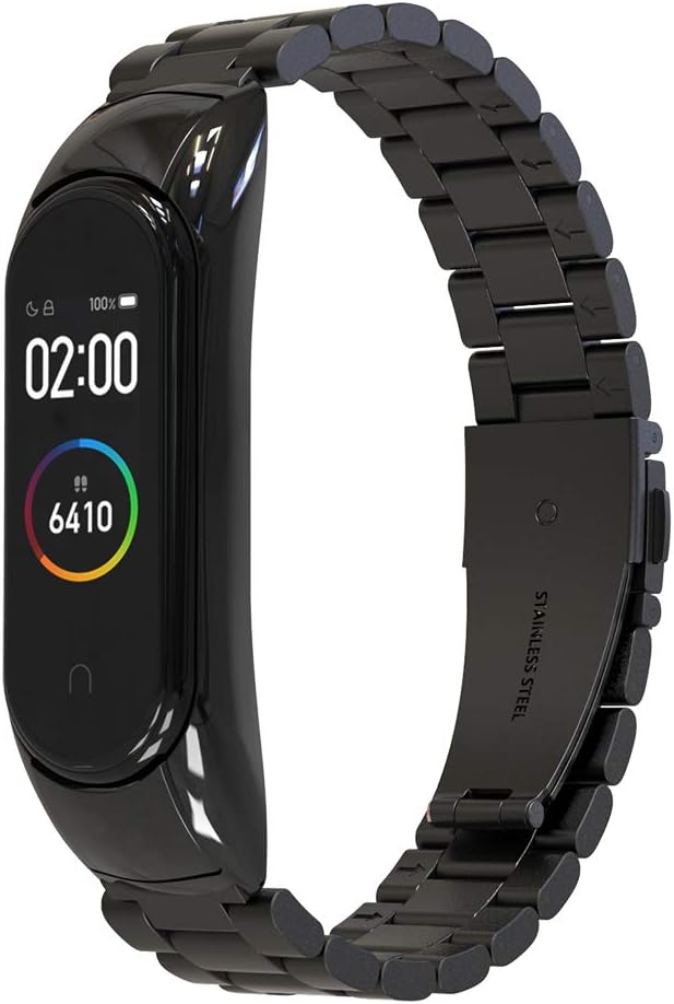 Simpeak Cinturino Compatibile per Xiaomi Mi Smart Band 4 in Acciaio  Inossidabile con chiusura pieghevole, Cinghia di Polso, Fibbia Compatibile  per Xiaomi Mi Band 4 [5.5-8.1 Pollice] (Nero) : Amazon.it: Elettronica
