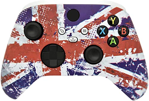 Image of Hand Airbrushed Fade Custom Controller Compatible with Xbox Series X /S & Xbox One (Series X /S U.K Flag /White)