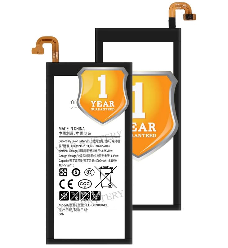 Image of Original EB-BC900ABE Battery Compatible for Samsung Galaxy C9 Pro (SM-C9000, SM-C900F, SM-C9008, SM-C900Y) - (4000mAh) - 1 Year Warranty K7