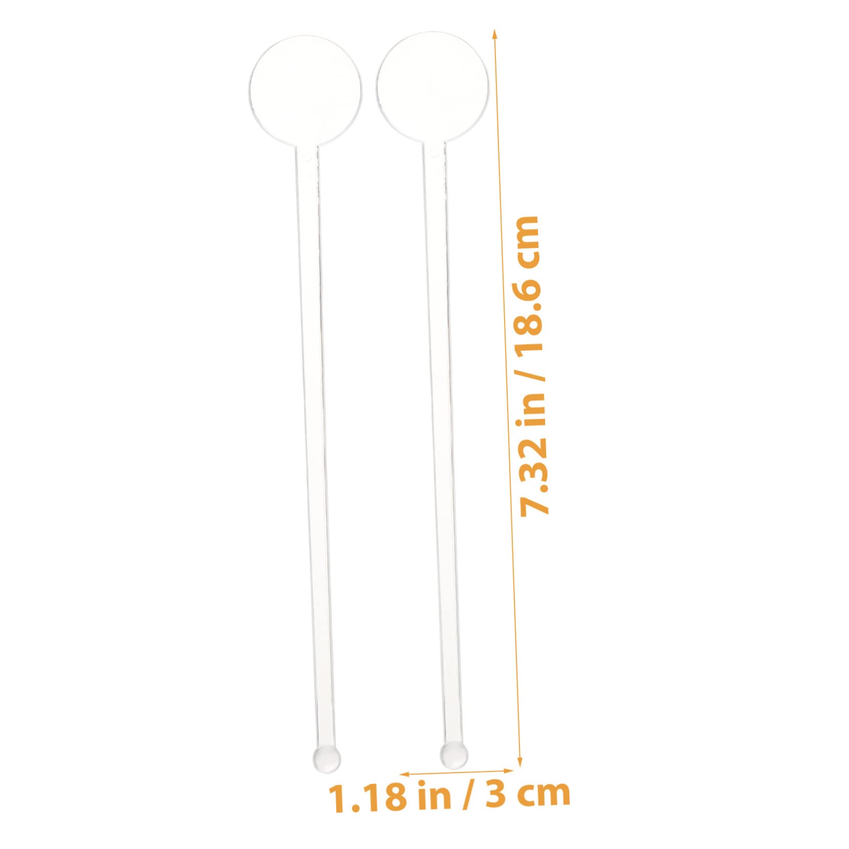 STOBAZA 80Pcs Drink Stirrers Swizzle Sticks for Cocktails Beverages Juices Easy Grasp Head Mixing Tools for Home Bar Restaurant Hotel Use