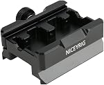 NICEYRIG Quick Release Clamp for ARCA Swiss Standard, with Bottom Plate for Manfrotto 577/501/504/701, Gimbal Tripod Switch Baseplate for RS2/RSC2/Ronin S, Zhiyun Crane 2S/Weebill Lab - 394