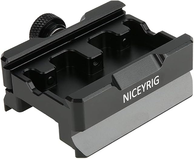 NICEYRIG Quick Release Clamp for ARCA Swiss Standard, with Bottom Plate for Manfrotto 577/501/504/701, Gimbal Tripod Switch Baseplate for RS2/RSC2/Ronin S, Zhiyun Crane 2S/Weebill Lab - 394