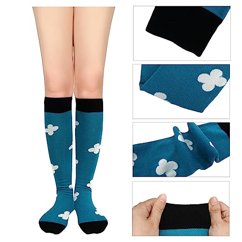 Image of Benefeet Womens Knee High Striped Checkered High Knee Socks Cotton Long Sports Tube Socks