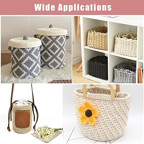 Crochet Basket Base, 4 PCS Creative Square Round Natural Wooden Bag Bases for Crochet Handmade Bag Bottom Base for DIY Basket Weaving Supplies Craft Making Home Decoration 2 Sizes