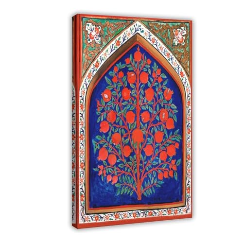 Impression sur toile arbre de vie Shaki Khans cadre suspendu salon bureau 20x30