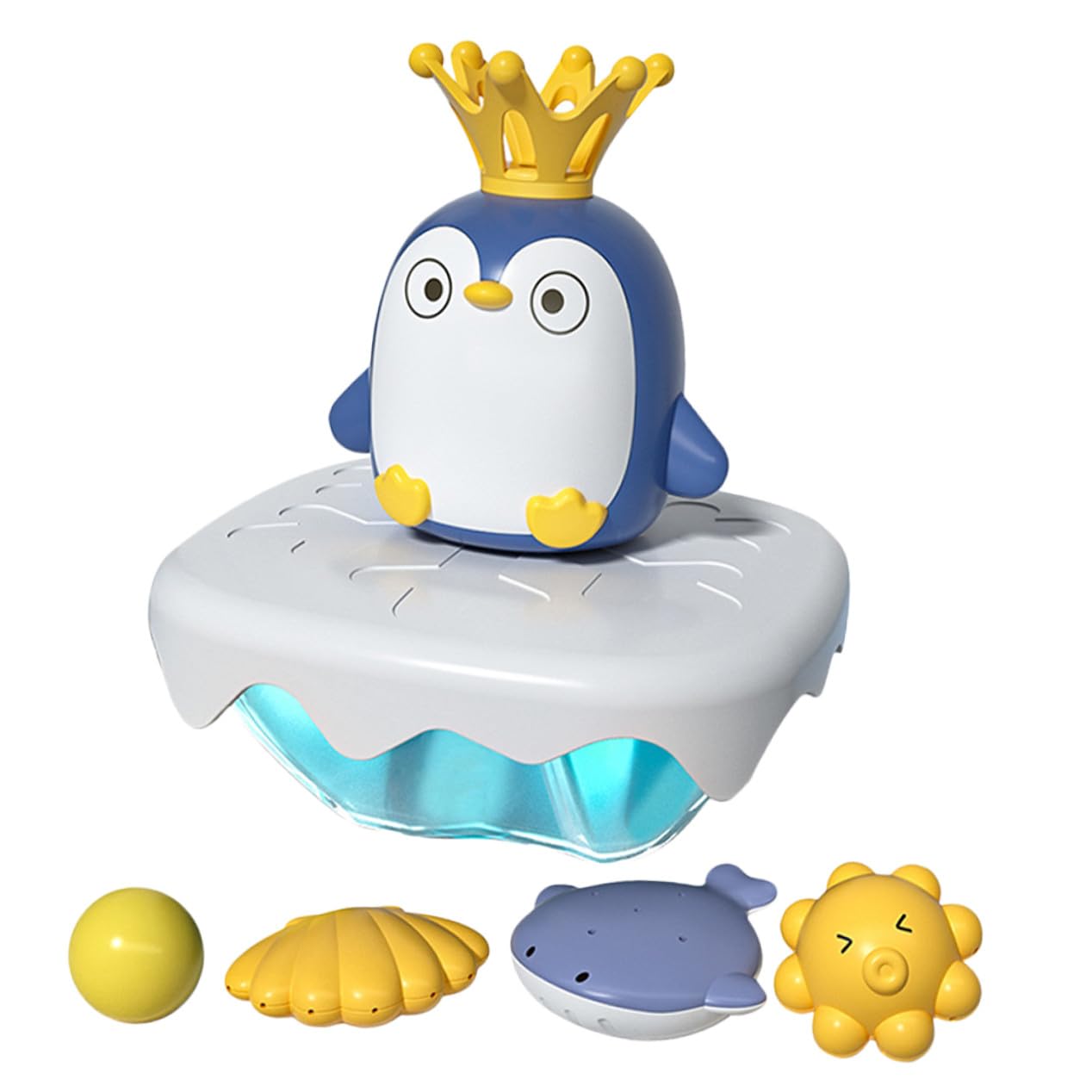 Hohopeti Juguete de Baño de Pingüino en Aerosol para Bebés, Tamaño Pequeño, Función de Rociador de Agua, Adecuado para Juego de Baño y Estimulación Sensorial en Niños Pequeños, 1 Unidad