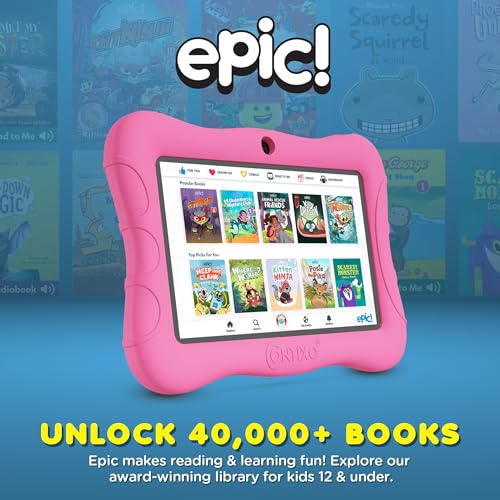 Image of Contixo 7 inch Kids Tablet - V9 Android Tablet and Sleeve Bag Bundle with 14+ Academy Games and Educational Apps, 32GB, Dual Cameras, Parental Control, Perfect for Back to School, Pink