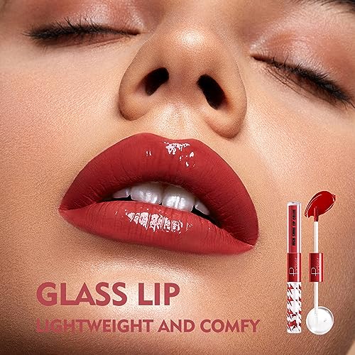 Lip Gloss,Lipsticks For Women Long Lasting- Double Ended Clear Lip Oil Base High Pigment Liquid Lipstick- Moisturising Lip Glaze Lip Oil Liner Nourishing Cosmetics - Image 7