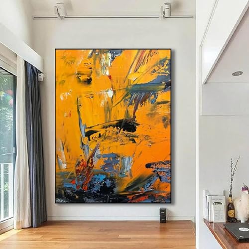 Peinture à l'huile abstraite orange de qualité supérieure