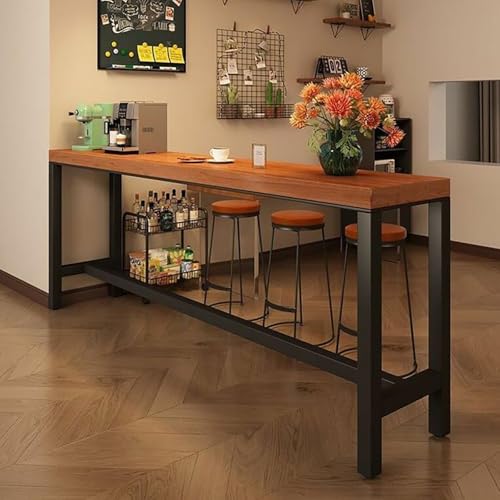 NOBBAT Mesa Alta de Bar y Barra de Desayuno para Cocina y Salón Yellow Pear Col