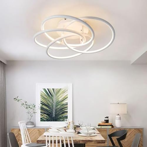 Lâmpada De Teto LED Luminária De Lustre Lâmpadas De Teto Modernas 4 Anéis Pendente Para Sala De Jant