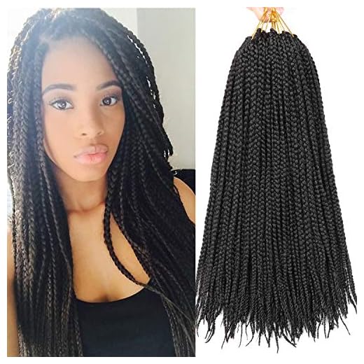 7 Packs Goddess Box Braids Crochet Hair 18 Inch Prelooped Crochet Box Braids Crochet Hair for Black Women Braiding Hair (18 Inch 7 Packs, #1B)