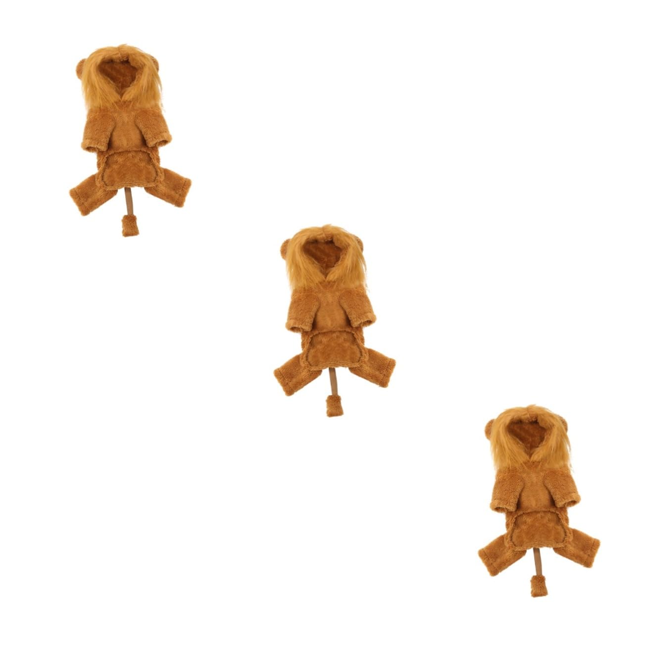 Vêtements de pull pour petits chiens costume d'Halloween flanelle 3 pièces