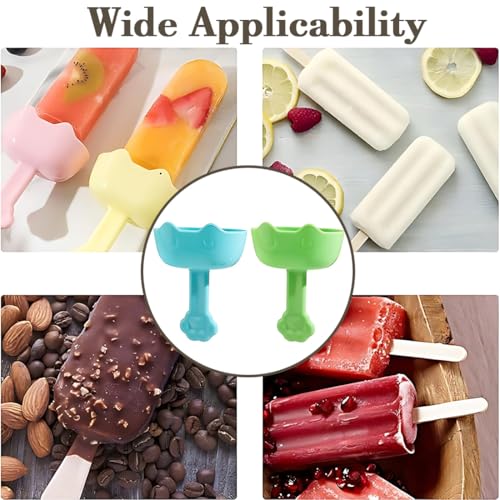 JUGUTA 4 Stück Eishalterung Kinder, Tropffrei Eis Am Stiel-Halter Für Kinder, Eisstiele Wiederverwendbar, Popsicle Holder Für Kinder Kleinkinder