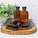 Cornucopia 8-Ounce Amber Glass Bottles with Polycone Caps, 6-Pack