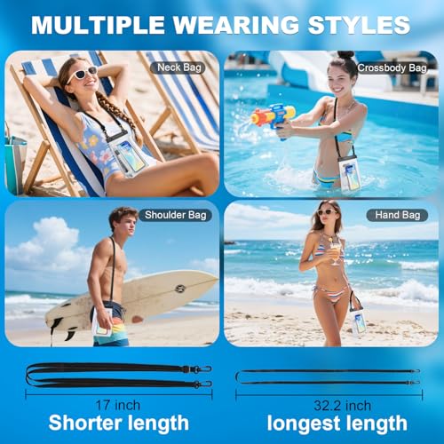 Kebrela 2 Pack Large Waterproof Phone Pouch, Waterproof Phone Case for iPhone 16 15 14 13 Pro Max Galaxy S25 S24 All Devices, IPX8 Double Sealing, Floating Water Proof Bag for Beach Water Park - image 7