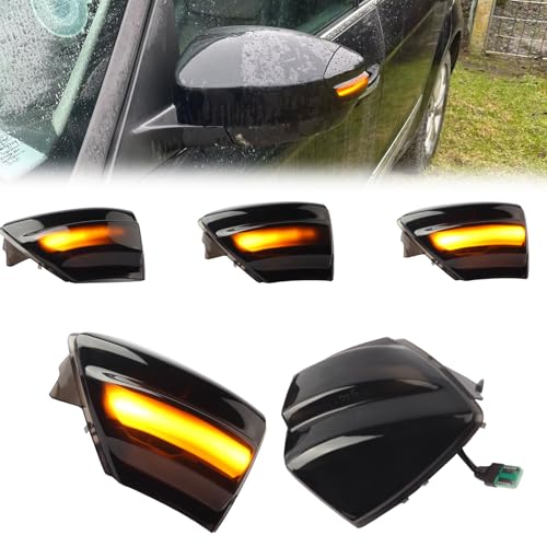Fouedy 1 paire Feux Clignotants latéraux dynamiques LED Marqueur latéral Lampe pour Fo-rd S-Max 07-14 Ku-ga C394 08-12 C-Max 11-19