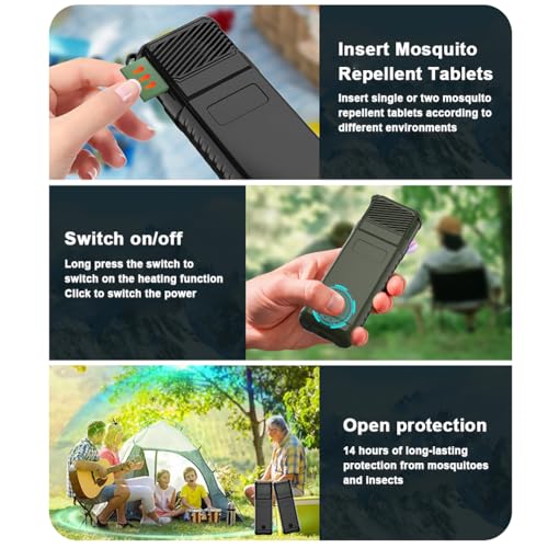 Daconovo Repelente de mosquitos elétrico portátil Dispositivo repelente de mosquitos e insetos sem f