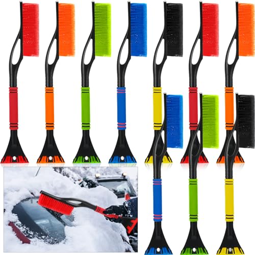 Uiifan 10 Pcs 24 Inches Snow Brush and Detachable Ice Scraper No Scratch Ice Scrapers for Car Windshield and Window with Foam Grip for Cars Winter Accessories Trucks SUVs