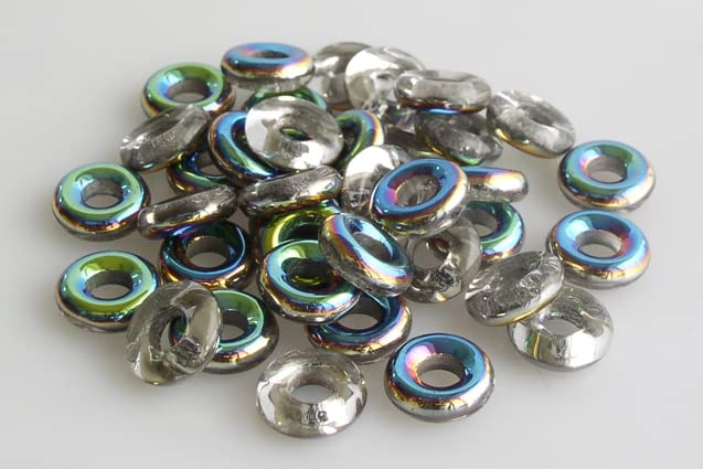 150pcs Demi Round O-Bead Circular Spacer Beads 10 mm, Crystal Crystal Vitrail Medium Coating (30-28101), Bohemia Crystal Glass, Czechia 11144003