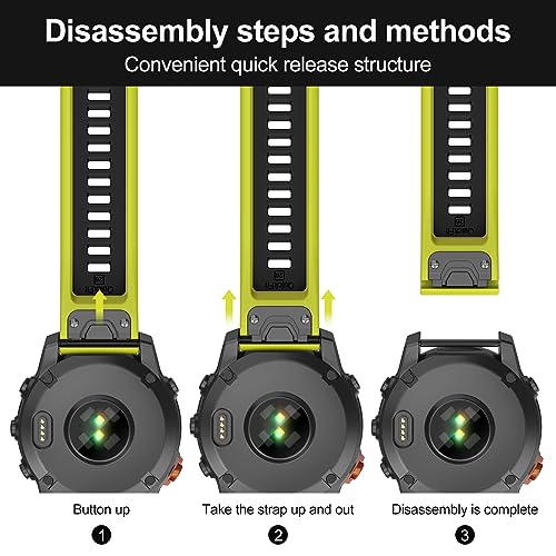 MYSNBKN 26mm Quick Fit Strap for Fenix 8 51mm/Fenix 7X Pro/Fenix 7X/Fenix 6X/Fenix 6X Pro/Fenix 5X/Fenix 5X Plus/Fenix 3/3 HR - Image 2