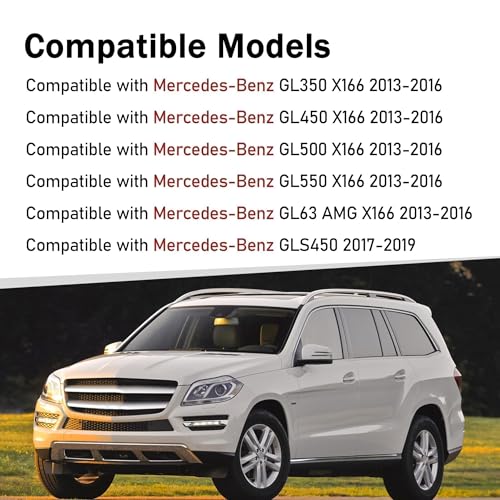 Image of 2 PCS Rear Bumper Reflector Fit for Mercedes-Benz X166 GL GL350 GL450 GL500 GL550 GL63 AMG 2013-2016 GLS450 2017-2019 Replace # A1668200474 1668200474 A1668200374