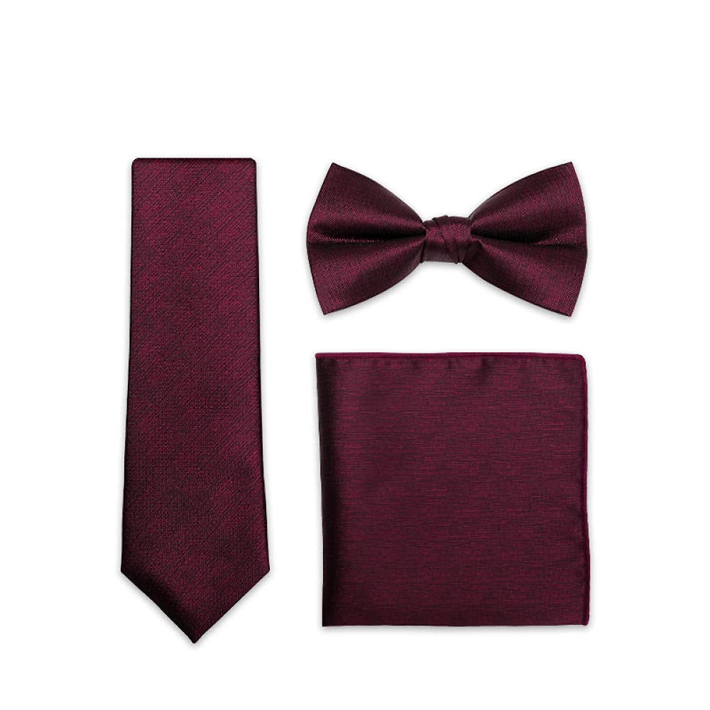 Pajarita Hombre Corbata Pajaritas Pre-Atada Lazo De Bodas Versión Coreana Masculina del Popular Líder De Novios Profesionales De Negocios Rojos-Corbata De Mano + Pajarita + Toalla De Bolsillo