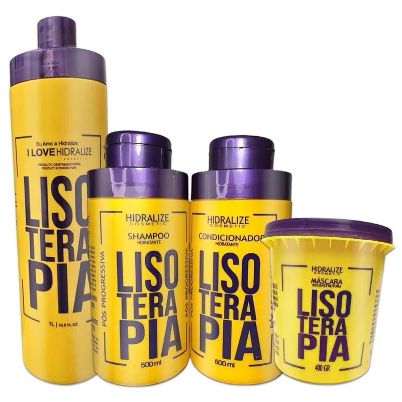 Kit Progressiva Sem Formol Lisoterapia Profissional – Shampoo, Condicionador e Lisoterapia Tratamento Profissional