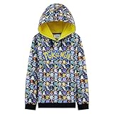 Pokemon Hoodie for Boys Teens Pikachu Hooded Sweatshirt Anime Pullover Top (Multicolor, 11-12 Years)