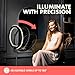 SQUATZ 11’’ LED 12W Selfie Ring Light R11 with Wired Control, Tripod Stand with 6 Sections, Phone Holder, Adjustable Brightness Levels for Influencers, YouTube, TikTok, and Barbers.