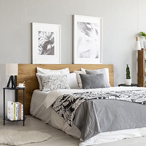 Vrisa End Table Set Of 2 Side Table Hexagonal Bedside Table For Small Spaces Bamboo Telephone Table With Storage Shelf 2-Tier Space Saving Nightstand For Living Room, Bedroom And Office Black #TOP5