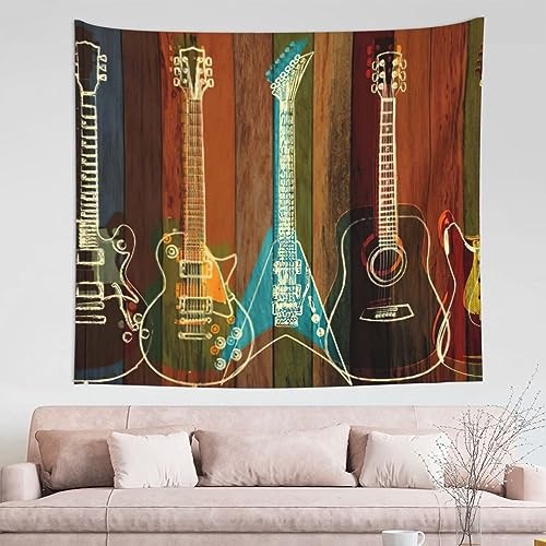 Tapices estéticos OdDdot de guitarras para renovar las paredes del dormitorio