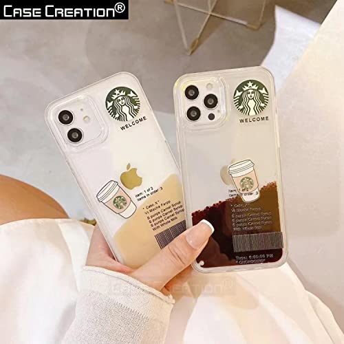 Image of Case Creation TPU|Brown|Mobile Phone Case For iPhone| Printed Sticker And Design Style|Slim Back Cover|Starbucks|Hard Ultra Protective & Anti Shock Pack Of 1 (iPhone 13 Pro Max)