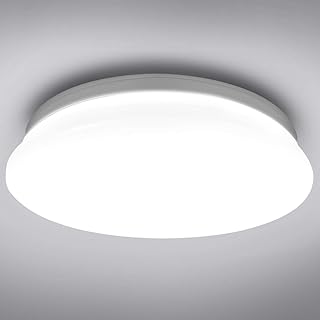 LE Ceiling Light, 22W LED, 1500lm, 5000K Daylight White, φ30cm Round, Flush Ceiling Light for Kitchen, Hallway, Office, Po...