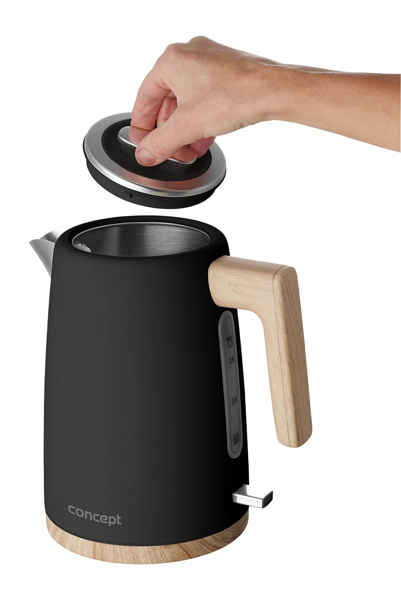 Concept RK3316 bouilloire électrique en acier inoxydable 1,7 l noir