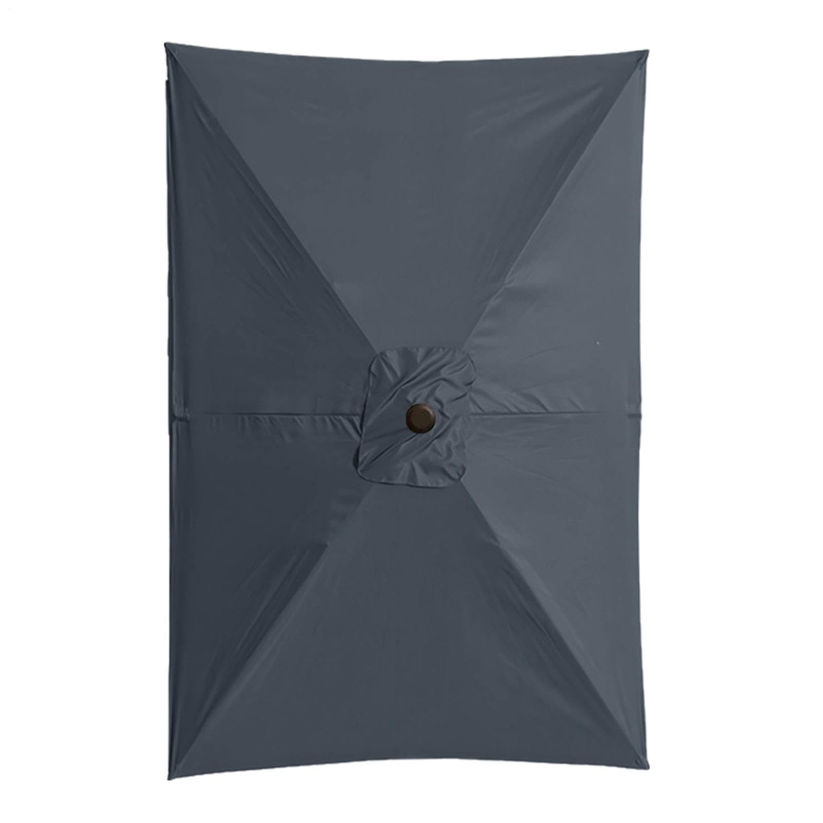 Zapasowy baldachim parasola, prostokątny parasol z 6 żebrami - 2 x 3 m tkanina na patio parasol górny, na zewnątrz, podwórko, trawnik, basen, plażę, balkon, werandę, piknik
