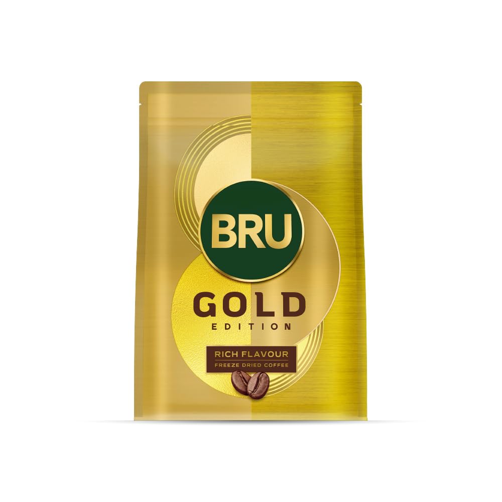 Bru Gold Edition | Premium Freeze Dried Coffee | Experience Intense Coffee Taste | Aromatic Instant Coffee | 200g, Packet