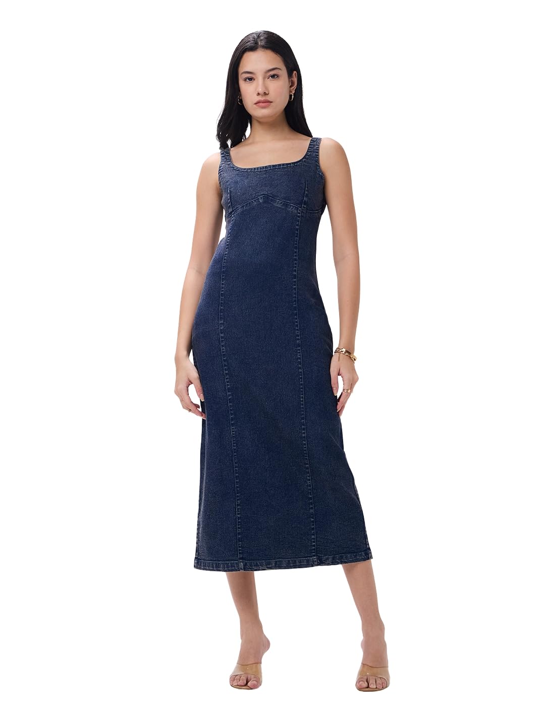 puella Women A-line Dark Blue Ankle Length Dress-picture-28
