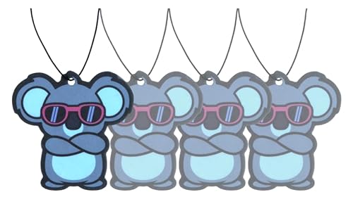 Cute Koala Rocking Sunnies Car Air Freshener 3 Pack Scented with Essential Oils (3 Pack)