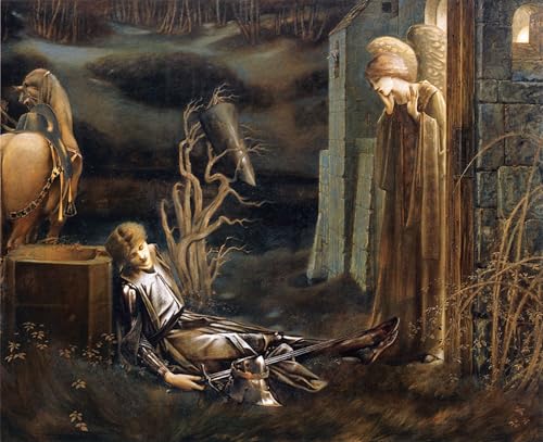 Toile imprimée Le Rêve de Launcelot pour créer une ambiance sereine de chambre adulte